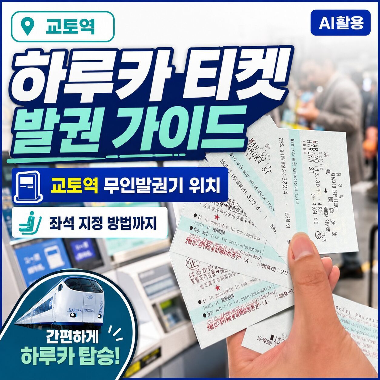 교토역 하루카 티켓 발권부터 좌석 지정까지 총정리|무인발권기 위치까지 안내 - 1