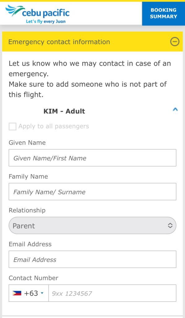 세부퍼시픽 웹 체크인 트립닷컴 예약건 - 3