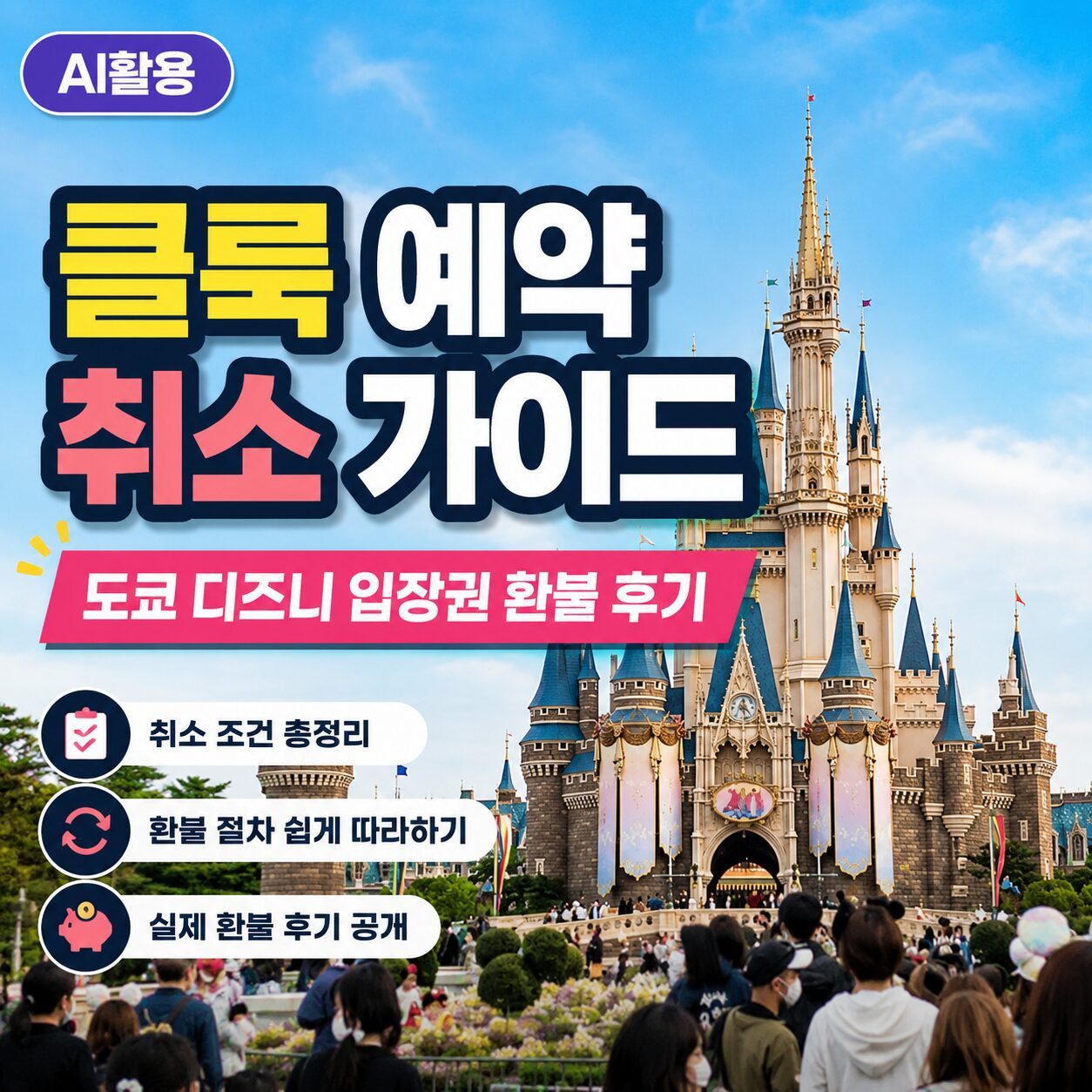 클룩 예약 취소 가이드┃도쿄 디즈니 입장권 환불 후기