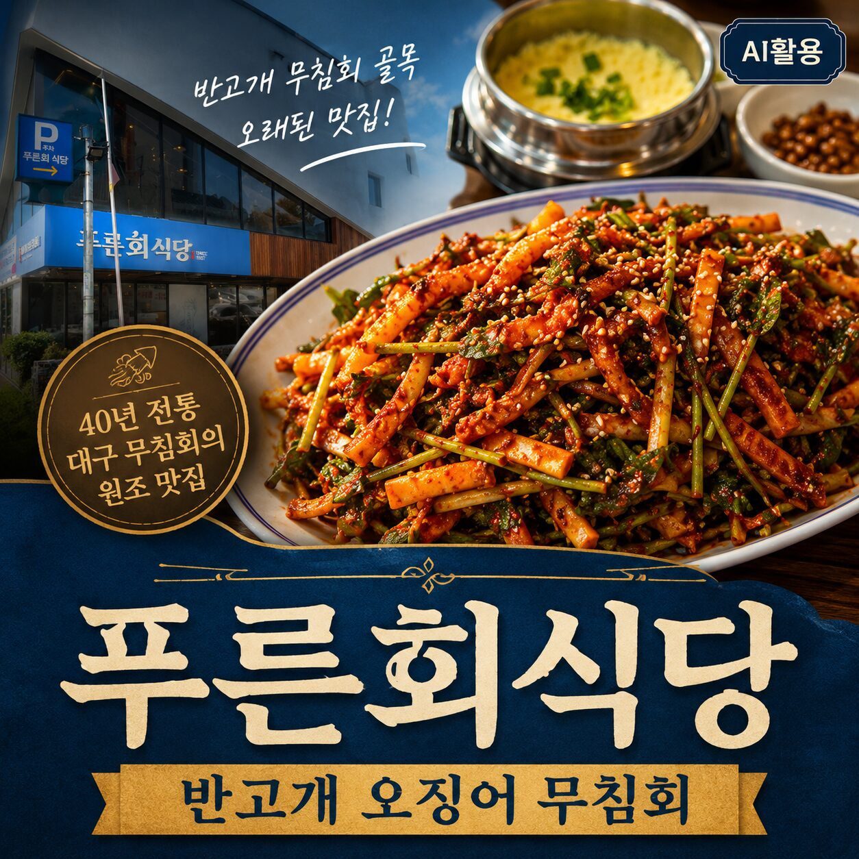 대구 오징어 무침회 푸른회식당 썸네일