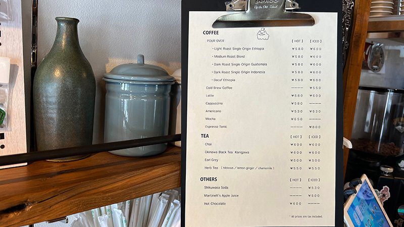 오키나와 국제거리 커피맛집 yamaka stand ヤマカスタンド 오키나와 커피맛집 Yamaka Stand 메뉴