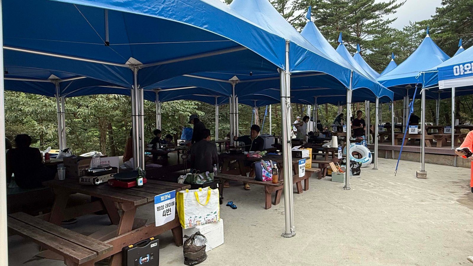 미시령계곡 미시령 폭포민박 평상테이블