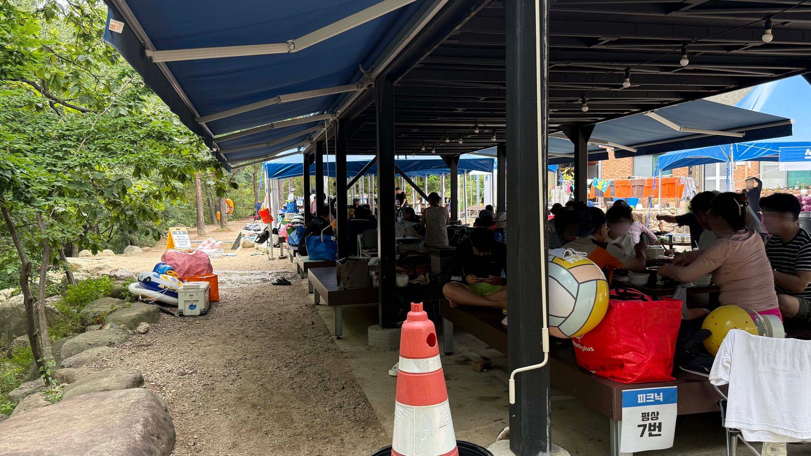 미시령계곡 미시령 폭포민박 평상 자리