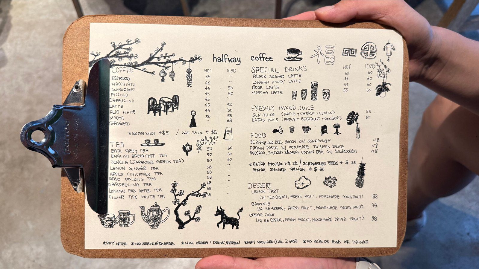 하프웨이커피(Halfway Coffee) 메뉴