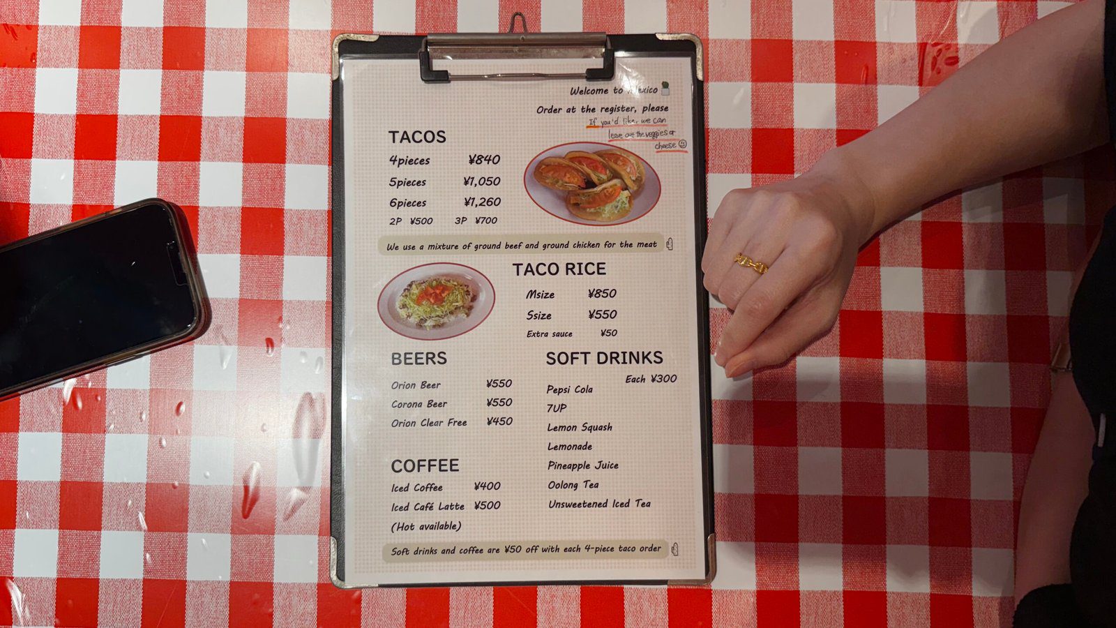 오키나와 중부 맛집 Mexico 메뉴판