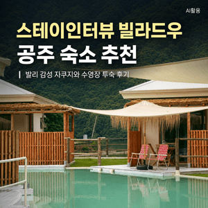 스테이인터뷰 빌라드우 공주 숙소 추천┃발리 감성 자쿠지와 수영장 투숙 후기 - 3